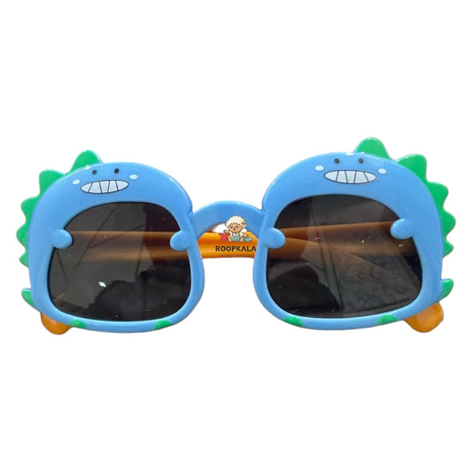 Kids Dinosaur-Themed Sunglasses with Fun Cartoon Frames (blue)