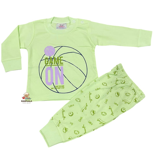 Baby Cotton Suit – Soft & Comfortable Daily Wear for 0-3months (green)