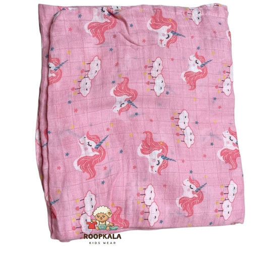 100% Muslin Baby Swaddle – Minimalist Design with Soft Pastel Colours
