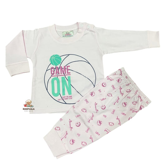 Baby Cotton Suit – Soft & Comfortable Daily Wear for 0-3months  (light pink)