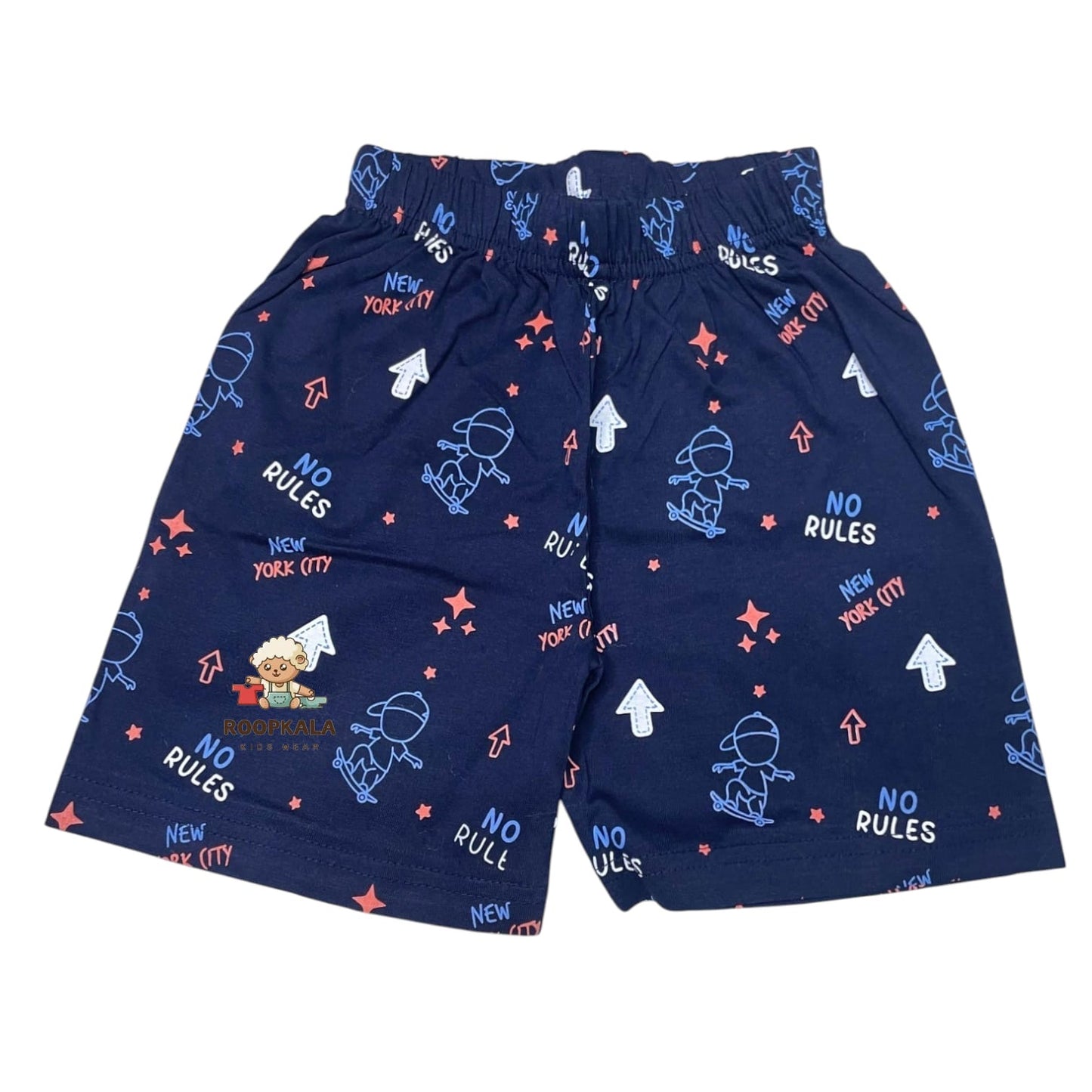 Cool Kids T-Shirt & Shorts Set – Boys 2-3 Years | No Rules Skate Print (orange)