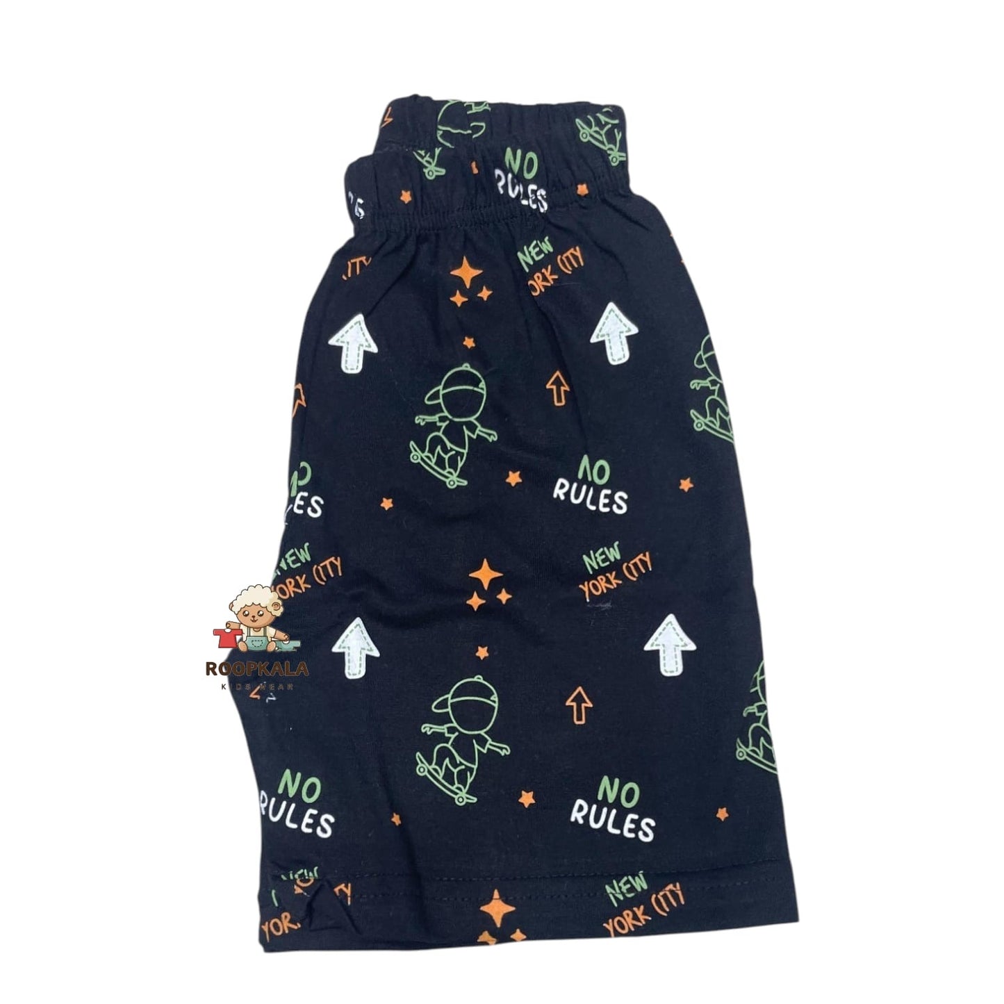 Cool Kids T-Shirt & Shorts Set – Boys 2-3 Years | No Rules Skate Print (green)
