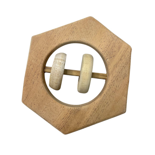 Neem Wooden Teether & Rattle for Babies of Age 0 to 3 Years