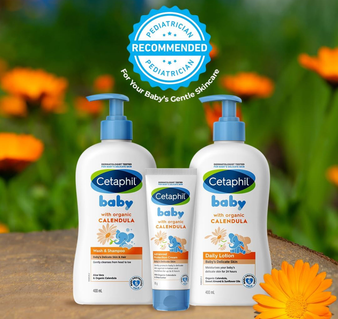 Cetaphil Baby Cream, Face & Body Moisturizing Cream | Advance Protection | Gentle & Soft with Organic Calendula 85gm