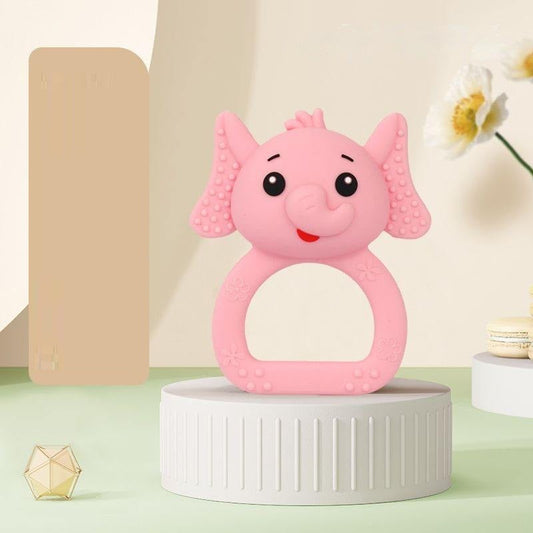 Elephant Silicon Teether Rattle – Soft & Safe