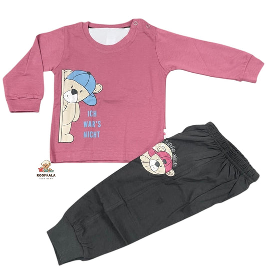 Baby Cotton Suit 0–6 Months – Soft & Comfortable Daily Wear Set| teddy print