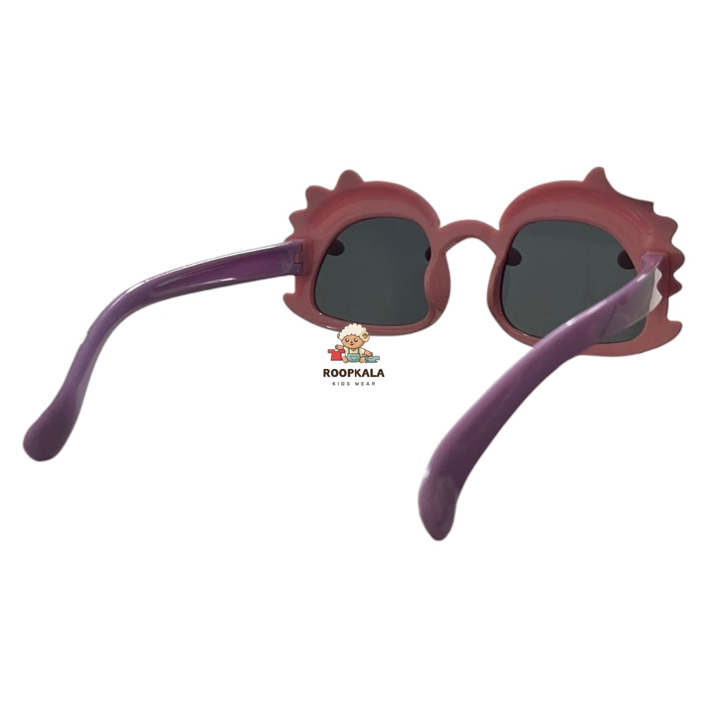 Kids Dinosaur-Themed Sunglasses with Fun Cartoon Frames (pink)