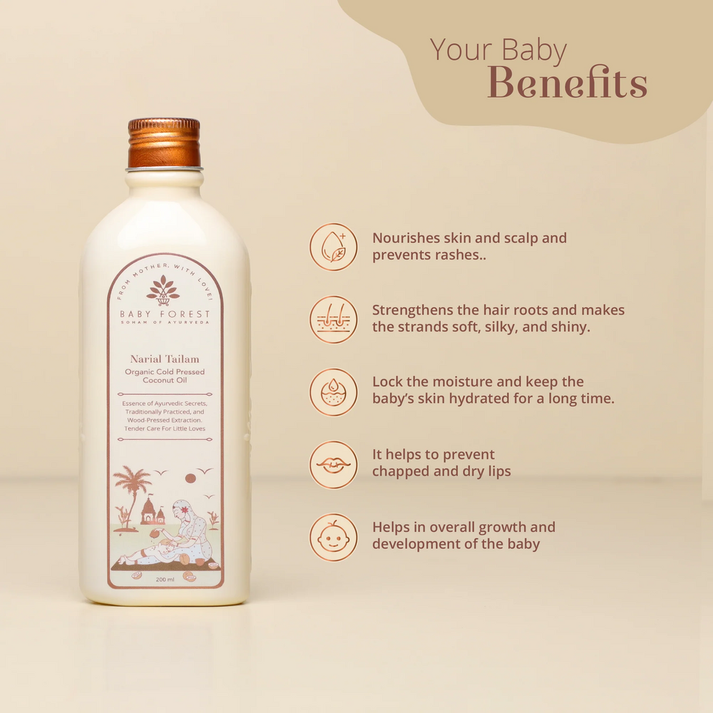 Baby forest Organic Cold Pressed Coconut Oil Narial Tailam 200 ml