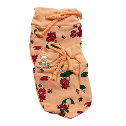 Soft Interlock Knit Baby Mitten & Booties Set – Gentle Thread Design, Perfect for 0-6 months