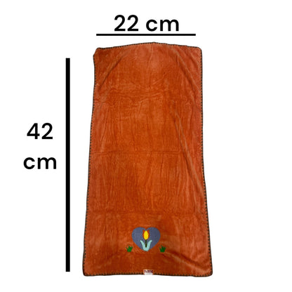 Soft Embroidered Flower Towel for Kids & Babies – 42cm x 22cm (16.5in x 8.6in)