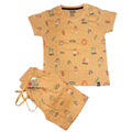 Kids Summer Cord Set with Side Button – T-Shirt & Shorts for Boys 2-3 Years XXL (peach)
