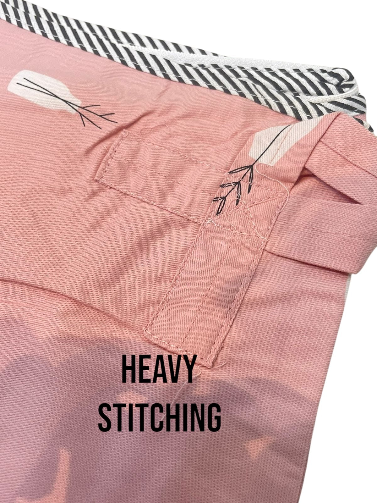 Minimal Print 100% Cotton Baby Khoya with Net – Up to 1 Year (pink)