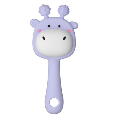 GIRAFFE SILICONE RATTLE TEETHER TOY – SOFT & SAFE FOR 3–12 MONTHS (colour may vary)