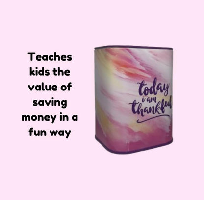 Metal Piggy Bank for Kids with a Cute,Strong and Durable, with a Cute Design.A Fun Money-Saving and Learning Toy, Home décor and a for Boys and Girls ( 1 piece)