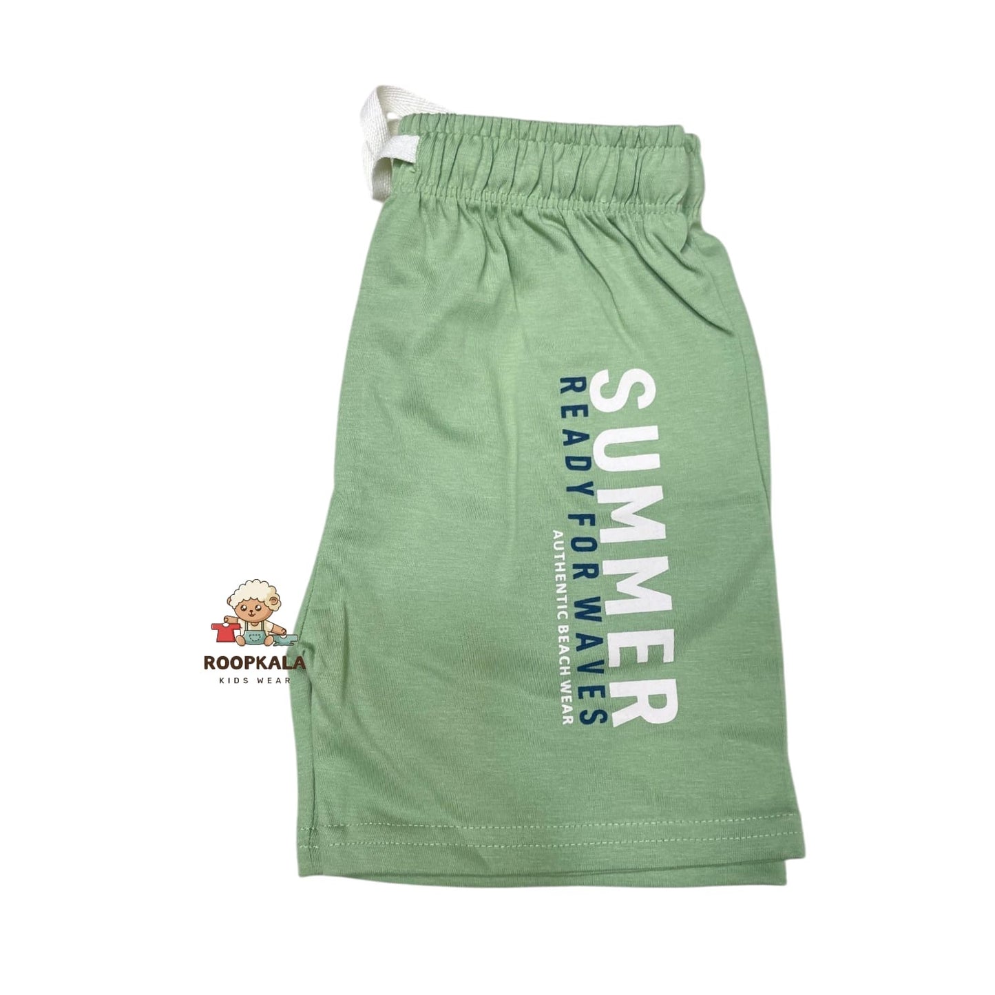 Premium Summer Outfit Set for Boys – Polo T-Shirt & Shorts | 2-3 Years (green-pista)