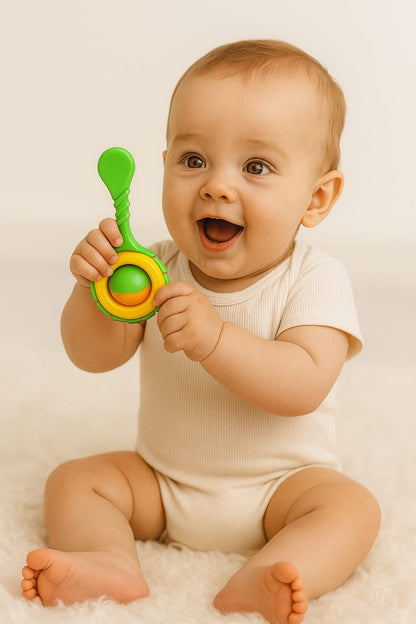 Gift set for baby rattle and teether set with toy 3 piece set