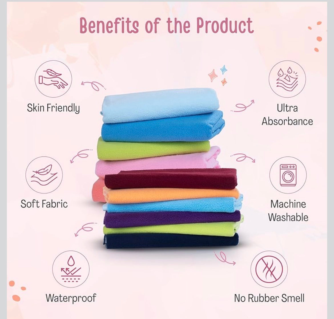 Soft Baby Dry Sheet | Leak-Proof & Washable Bed Protector (small~metallic blue)