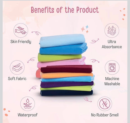 Soft Baby Dry Sheet | Leak-Proof & Washable Bed Protector (small~metallic blue)