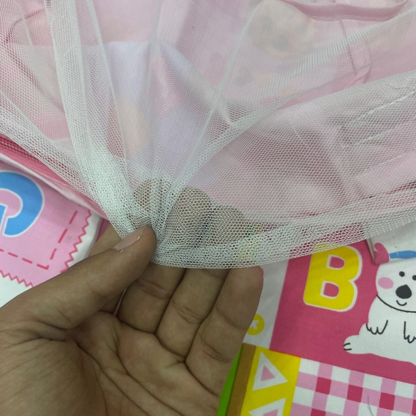 100% Cotton Baby Khoya with Cute Print – Soft, Breathable & Gentle on Skin (pink)