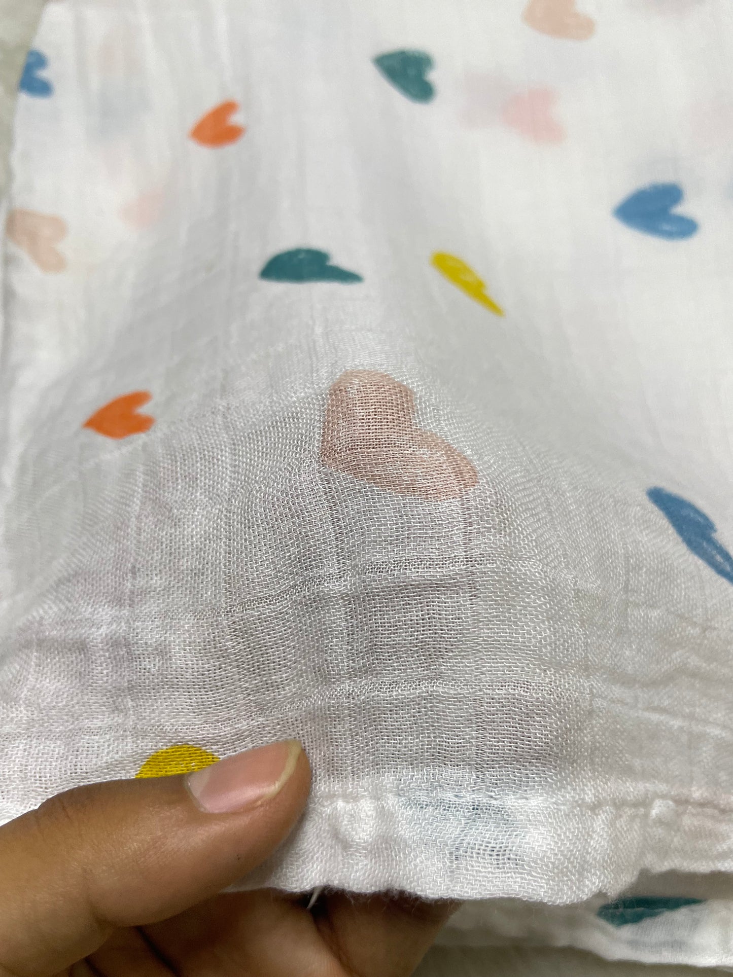 100% Muslin Baby Swaddle – White with Minimal Design (Soft & Breathable)