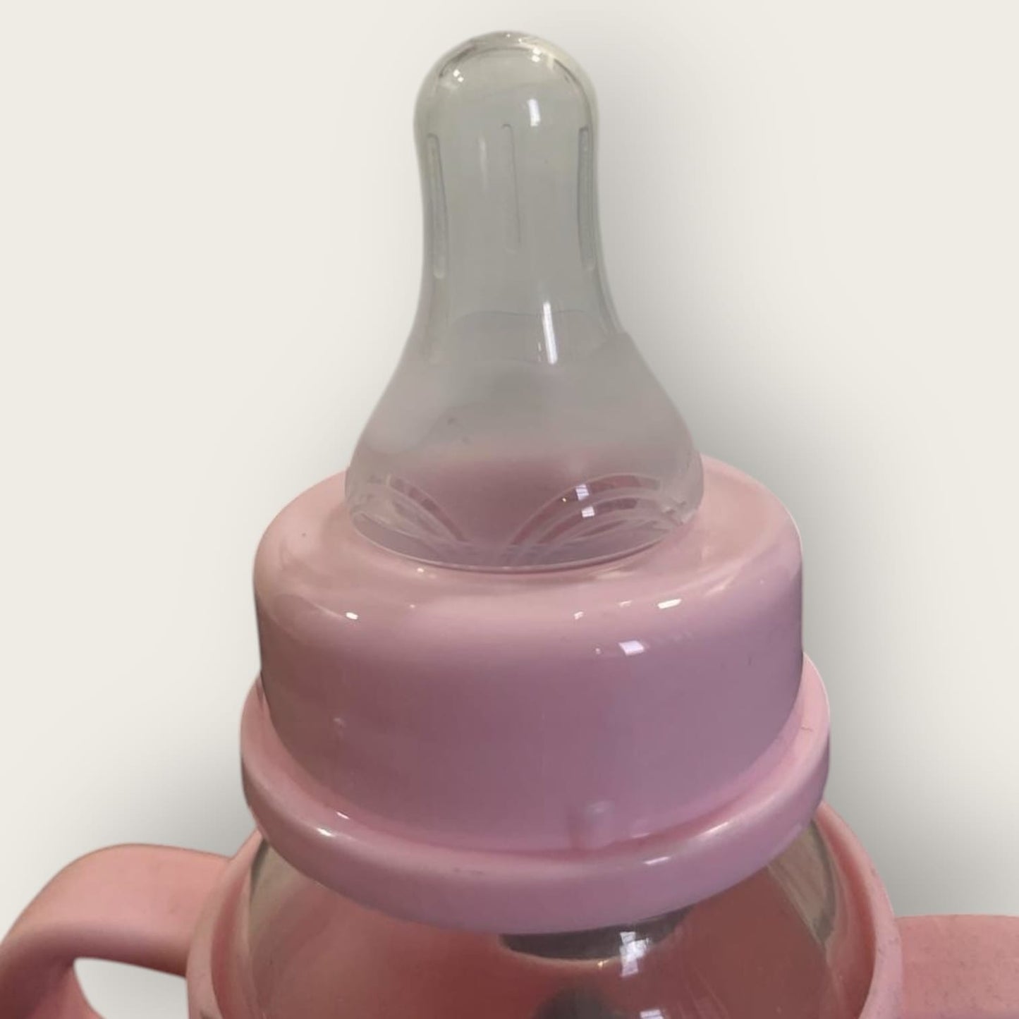 Premium 120 mL Glass Feeding Bottle for Babies | BPA-Free, Heat-Resistant, Anti-Colic Baby Milk Bottle(pink)