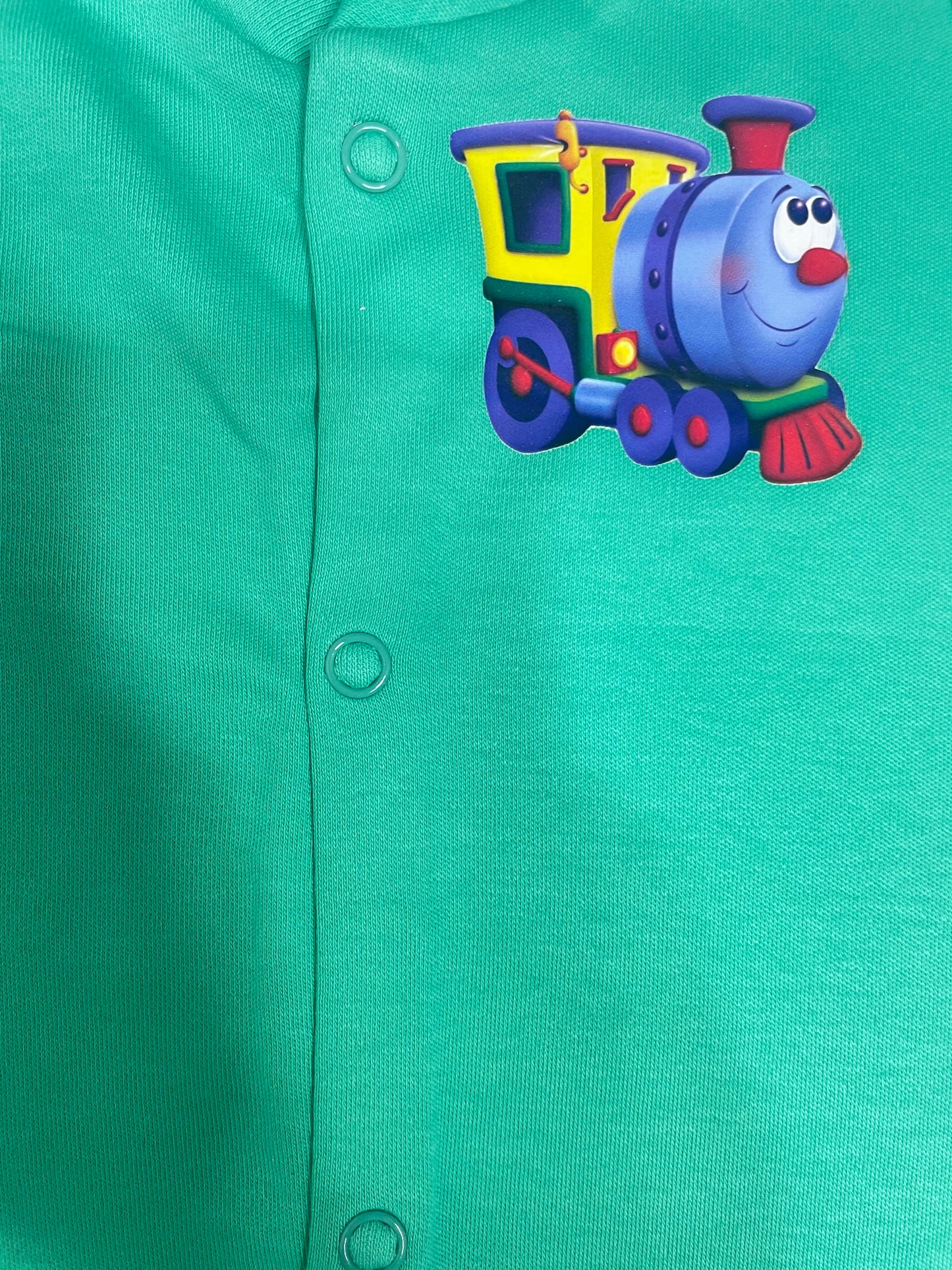 Baby Romper Set of 3 – 3-6 Months | Plain, Stripe & Cartoon Print (set of green-pista)