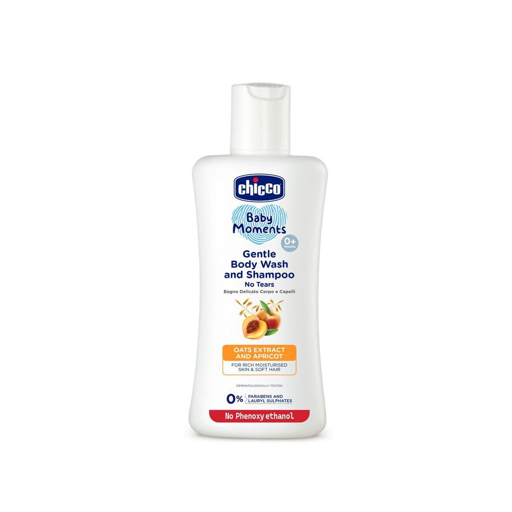 Chicco Baby Moments Gentle Body Wash And Shampoo For Rich Moisturised Skin & Soft Hair 200 ML