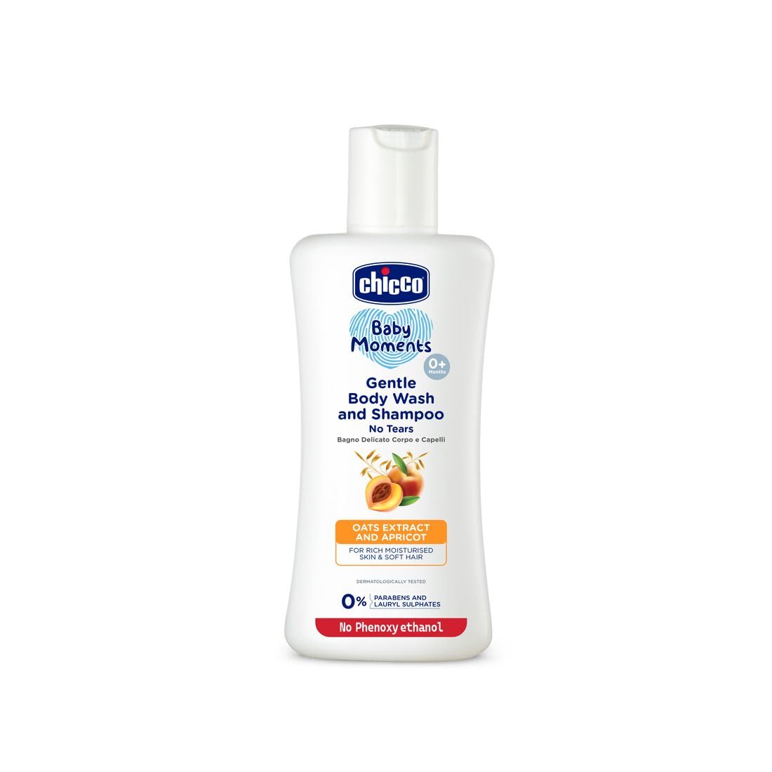 Chicco Baby Moments Gentle Body Wash And Shampoo For Rich Moisturised Skin & Soft Hair 200 ML