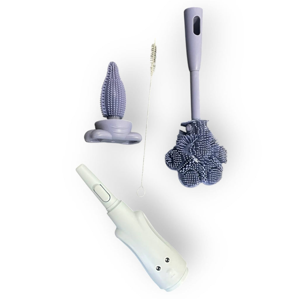 3-in-1 Feeding Bottle Cleaner Brush Set | Perfectly Shaped Brushes for Complete & Easy Bottle Cleaning