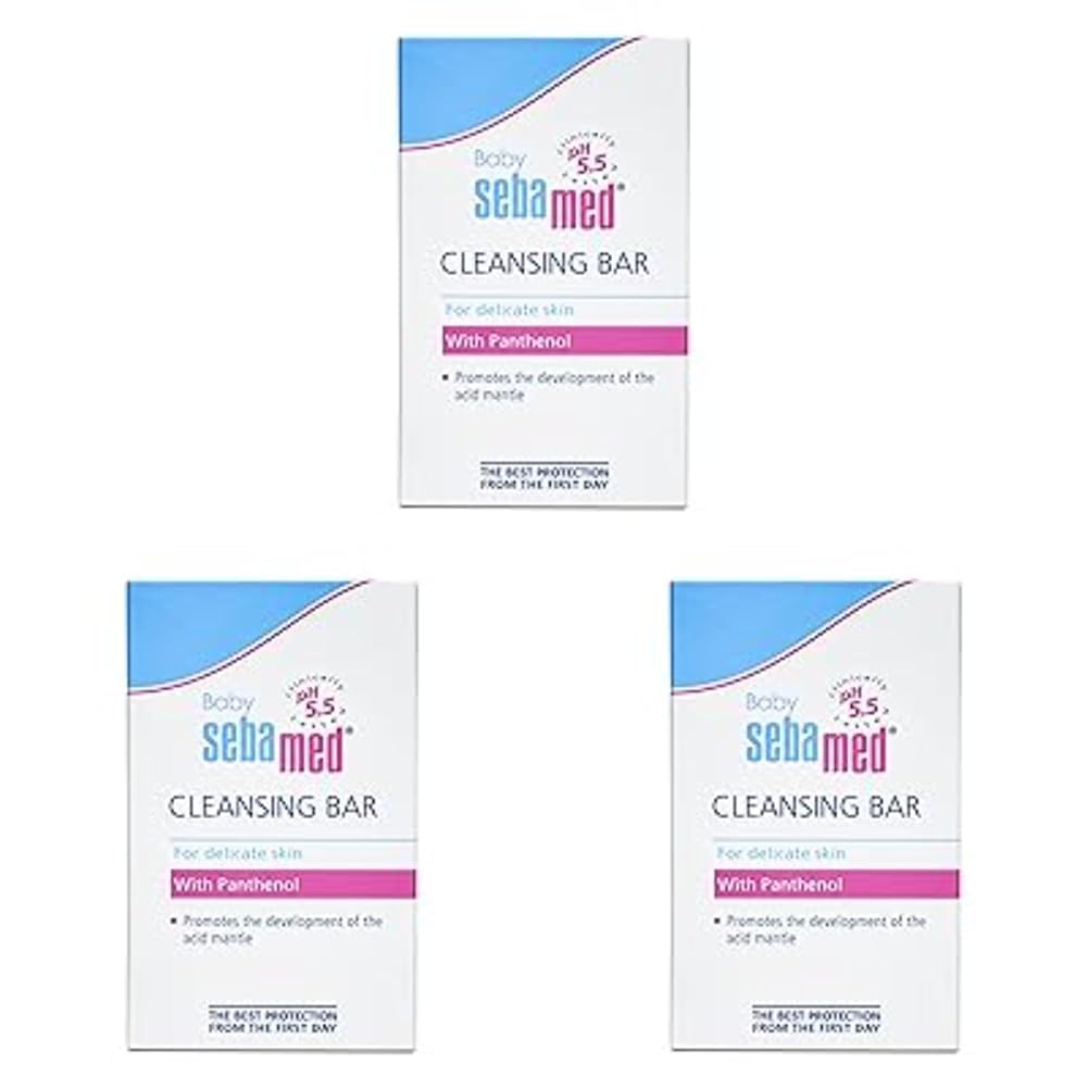 Sebamed Baby Cleansing Bar 100g|Ph 5.5 | With Panthenol|No tears & Soap Free bar| For Delicate skin