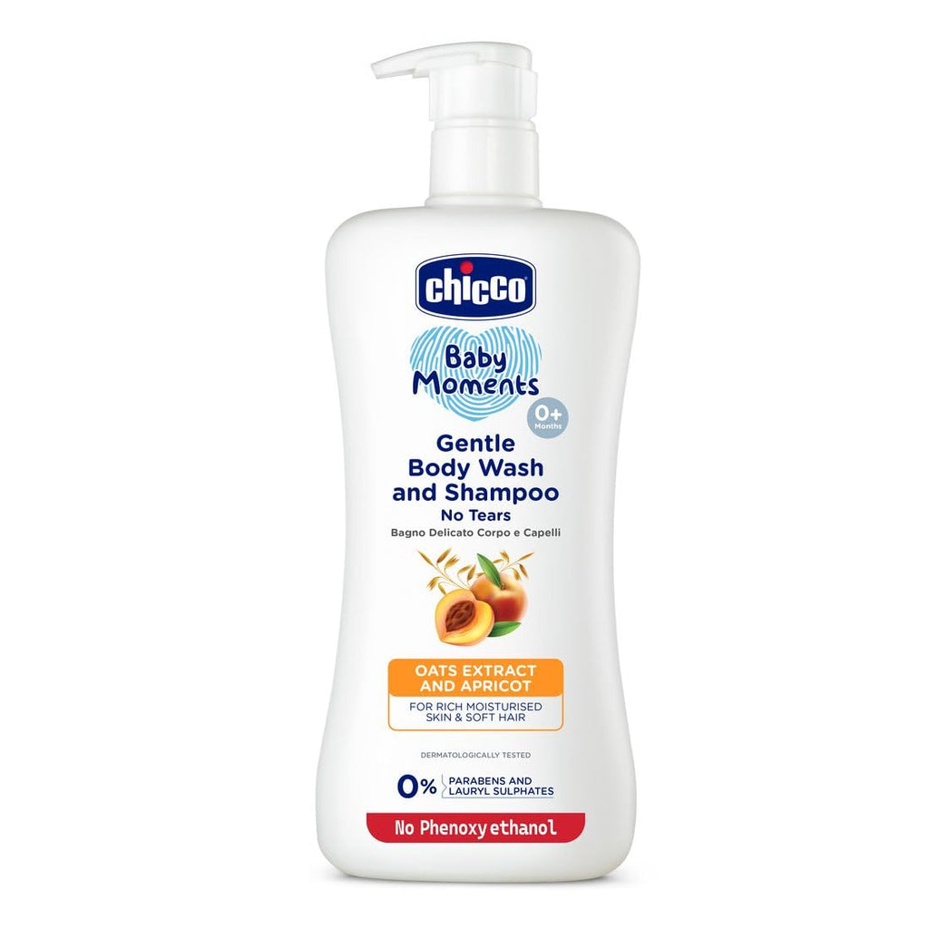 Chicco Baby Moments Gentle Body Wash And Shampoo For Rich Moisturised Skin & Soft Hair 200 ML