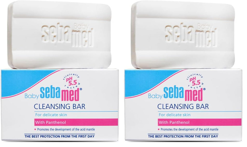 Sebamed Baby Cleansing Bar 100g|Ph 5.5 | With Panthenol|No tears & Soap Free bar| For Delicate skin