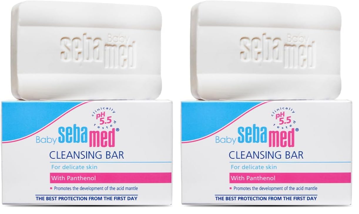 Sebamed Baby Cleansing Bar 100g|Ph 5.5 | With Panthenol|No tears & Soap Free bar| For Delicate skin