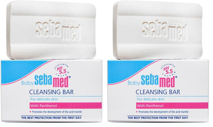 Sebamed Baby Cleansing Bar 100g|Ph 5.5 | With Panthenol|No tears & Soap Free bar| For Delicate skin