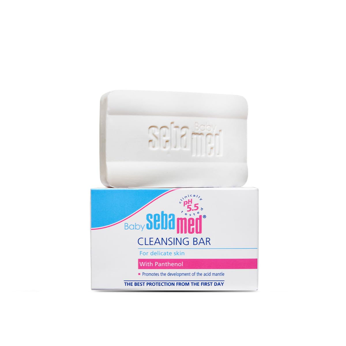 Sebamed Baby Cleansing Bar 100g|Ph 5.5 | With Panthenol|No tears & Soap Free bar| For Delicate skin