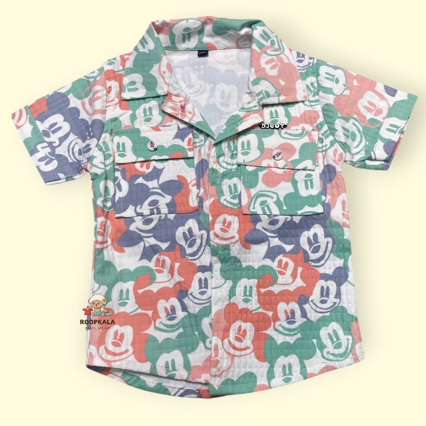 3 Piece Cotton co-ord Set for Baby Boys up to 12 Months – Colorful Cartoon Print Outfit (orange)