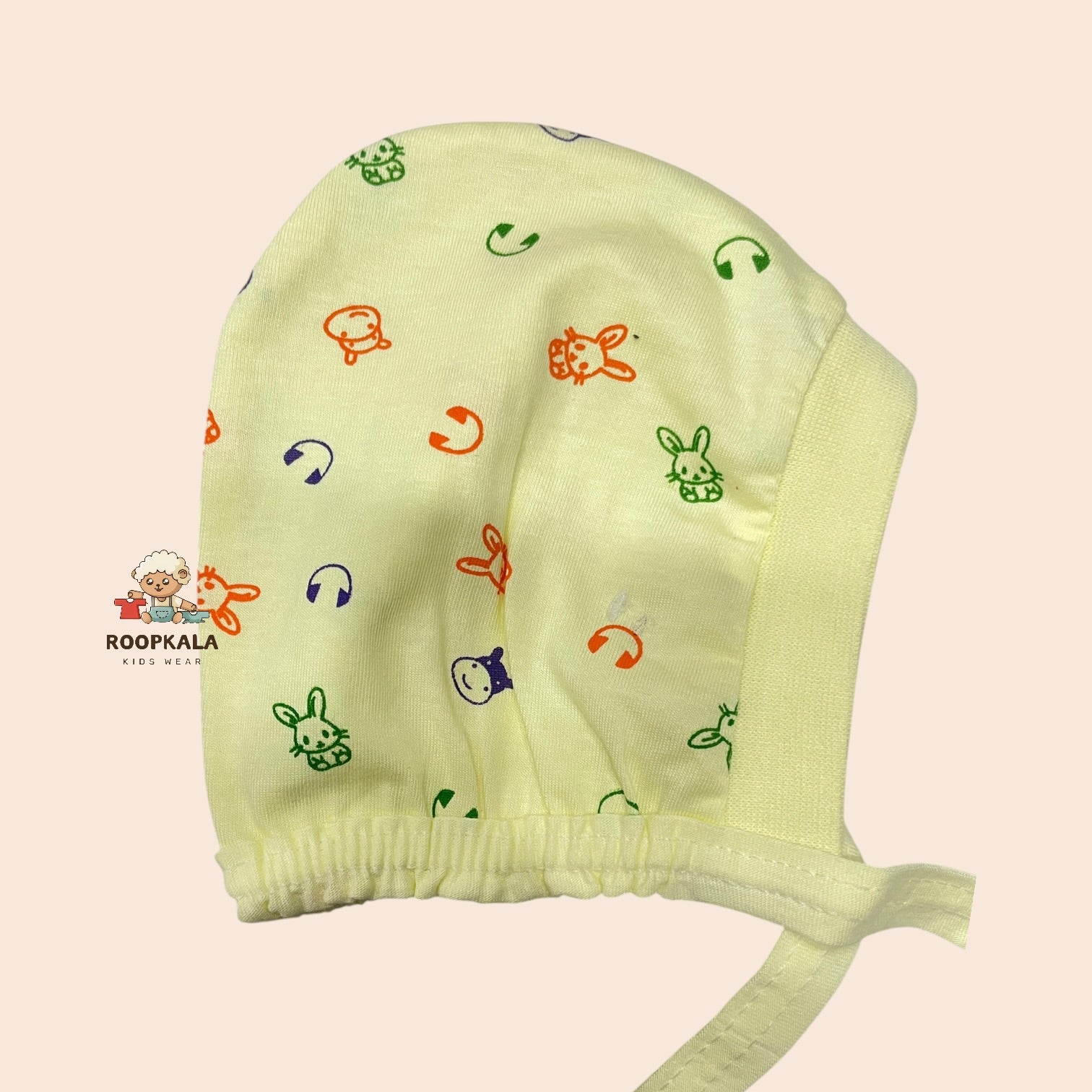 Soft Cotton Baby Cap | Solid Colour Design | 0-3 Months | for all seasons