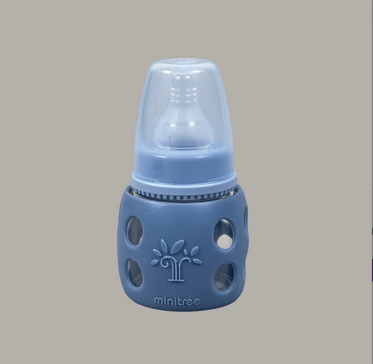 Slimneck Glass Feeding Bottle 0m+ 60ml - Blue