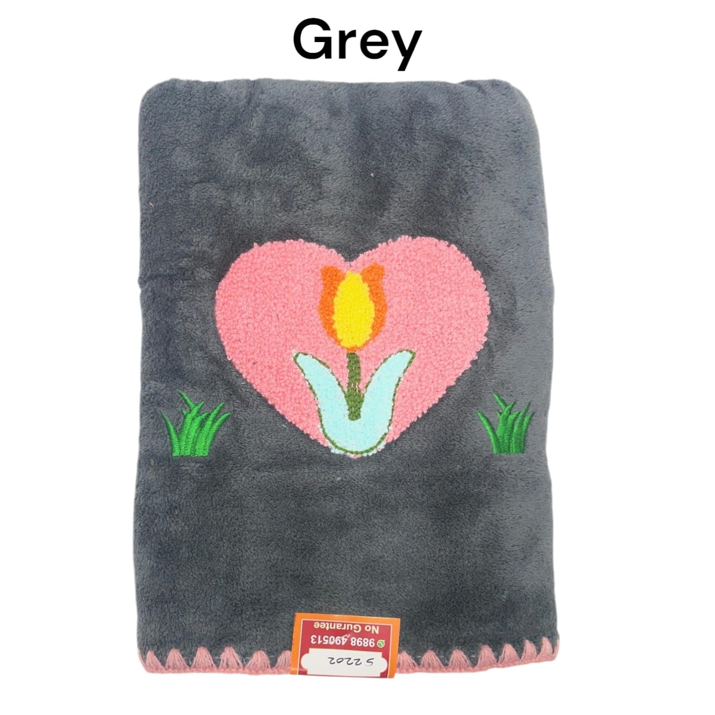 Soft Embroidered Flower Towel for Kids & Babies – 42cm x 22cm (16.5in x 8.6in)