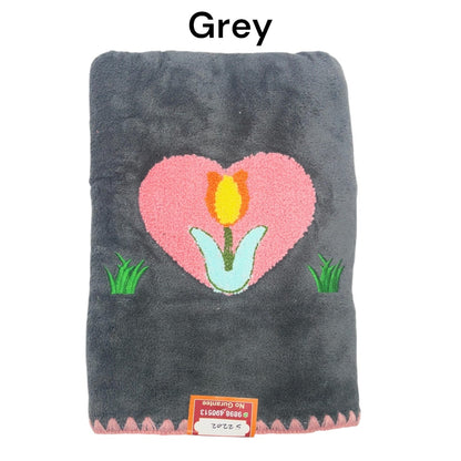 Soft Embroidered Flower Towel for Kids & Babies – 42cm x 22cm (16.5in x 8.6in)
