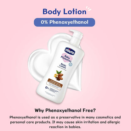 Chicco Baby Moments Body Lotion  | Almond Milk & Murumuru Butter | Quick Absorb Formula with Natural Ingredients for Ultra Soft Skin | Dermatologically Tested | Parabens & Phenoxyethanol Free