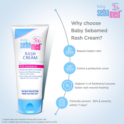 Sebamed Baby Rash Cream|pH 5.5|Ideal for Diaper Rashes|100 ml