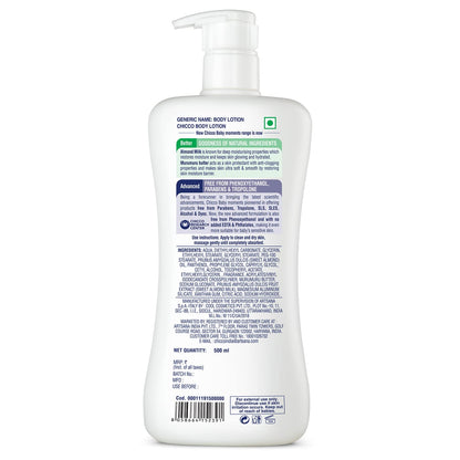 Chicco Baby Moments Body Lotion  | Almond Milk & Murumuru Butter | Quick Absorb Formula with Natural Ingredients for Ultra Soft Skin | Dermatologically Tested | Parabens & Phenoxyethanol Free