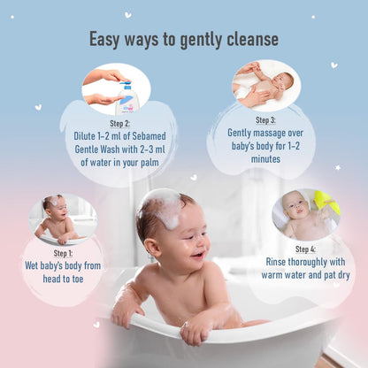 Sebamed Baby Gentle Wash|pH 5.5|Baby Body Wash|Soap Free|Tear Free|200ml