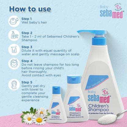 Sebamed Baby Shampoo|pH 5.5| Soap Free| No Tears | 150 ml
