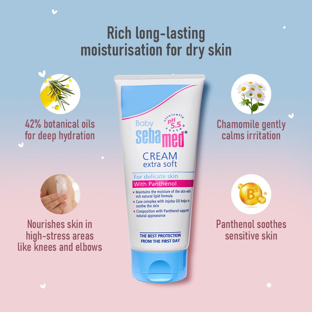 Sebamed Baby Cream Extra Soft|pH 5.5|Ideal for Dry Skin|50 ml