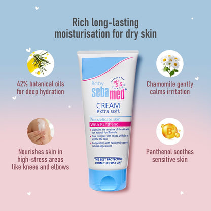 Sebamed Baby Cream Extra Soft|pH 5.5|Ideal for Dry Skin|50 ml
