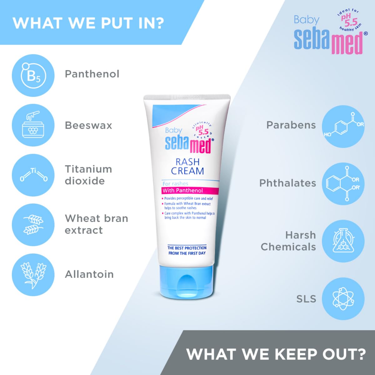 Sebamed Baby Rash Cream|pH 5.5|Ideal for Diaper Rashes|100 ml