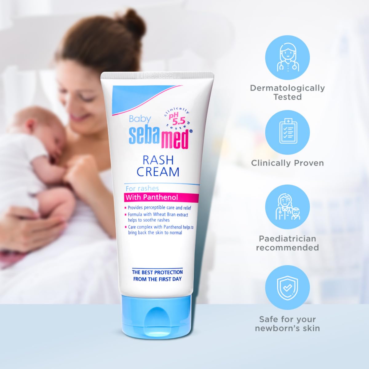 Sebamed Baby Rash Cream|pH 5.5|Ideal for Diaper Rashes|100 ml