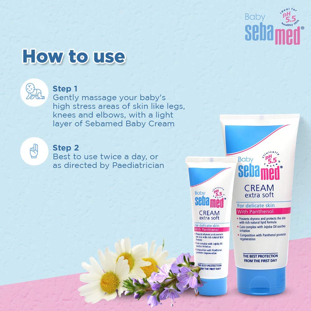 Sebamed Baby Cream Extra Soft|pH 5.5|Ideal for Dry Skin|50 ml